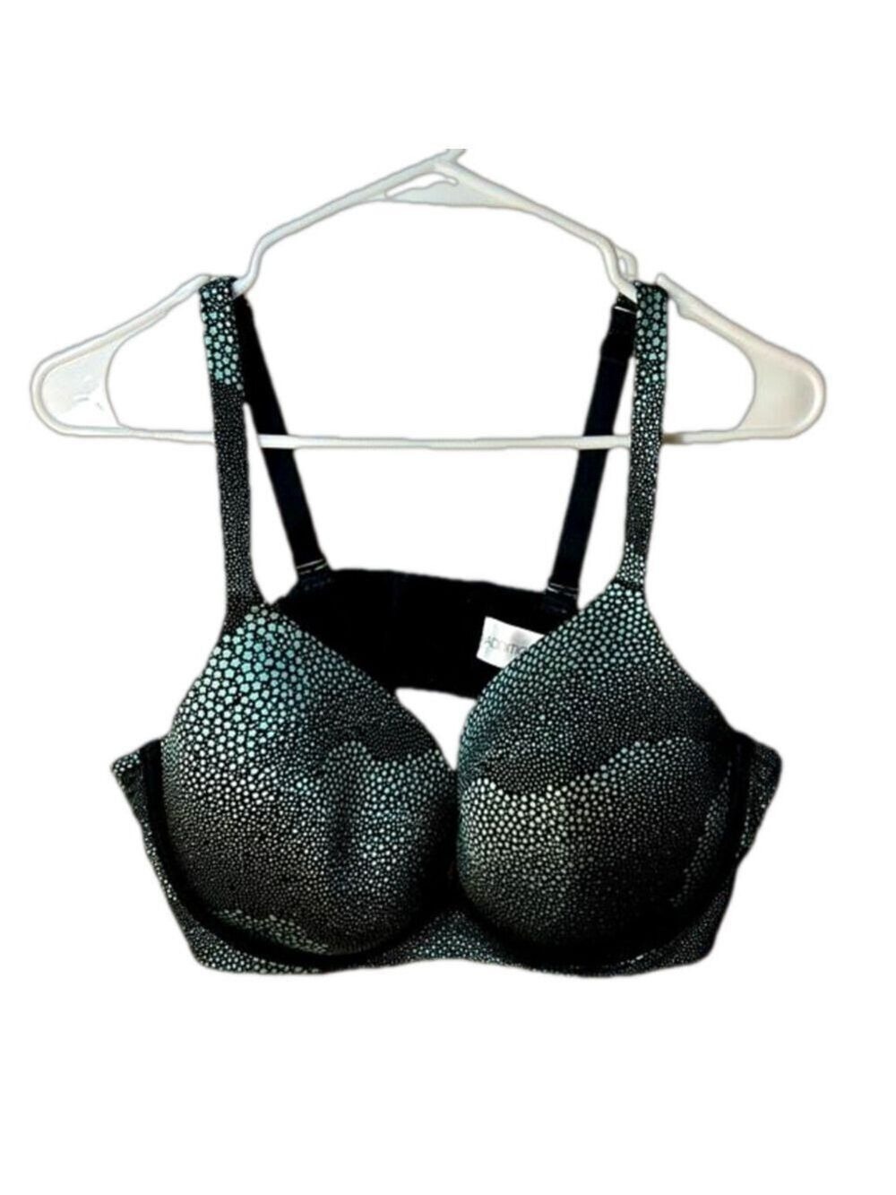 Addition Elle padded wired green patterned bra Size 42D